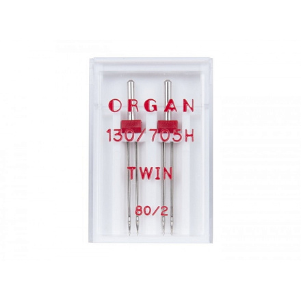 Иглы Organ двойные 80\2 ( 2 шт)