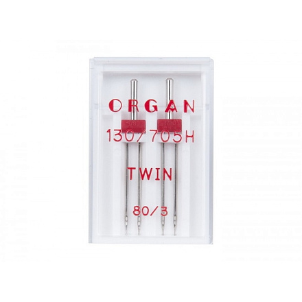 Иглы Organ двойные 80\3 ( 2 шт)
